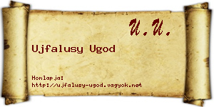 Ujfalusy Ugod névjegykártya
